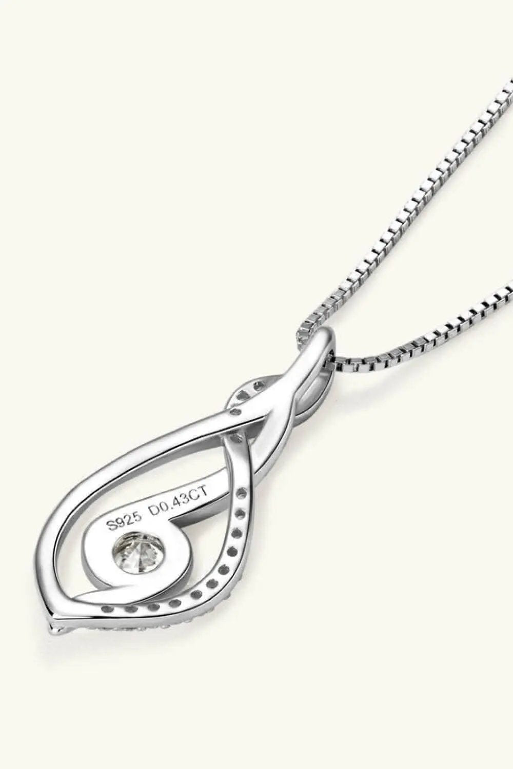 Elegant Moissanite Silver Necklace - Love Salve
